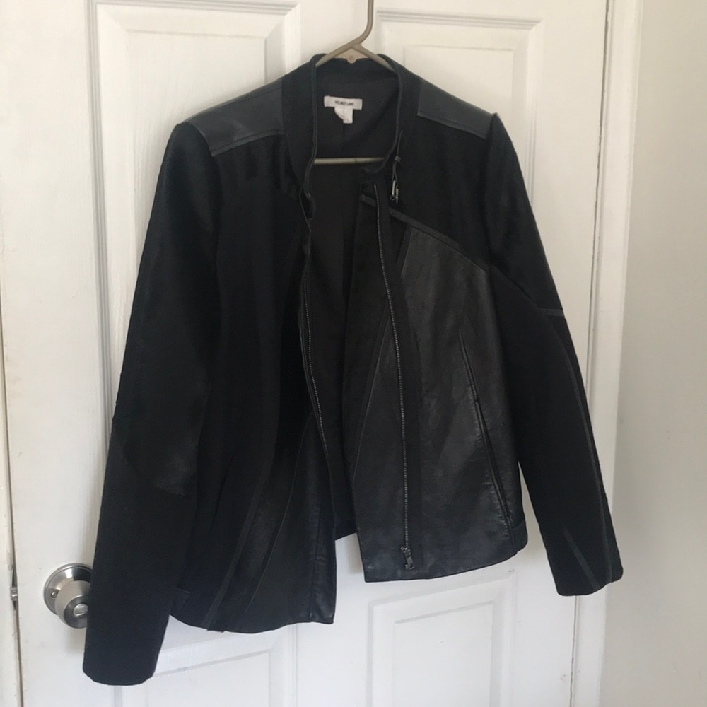 Helmut Lang Fur and Leather Jacket
